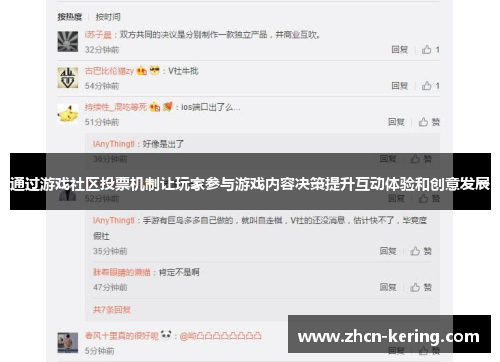 通过游戏社区投票机制让玩家参与游戏内容决策提升互动体验和创意发展
